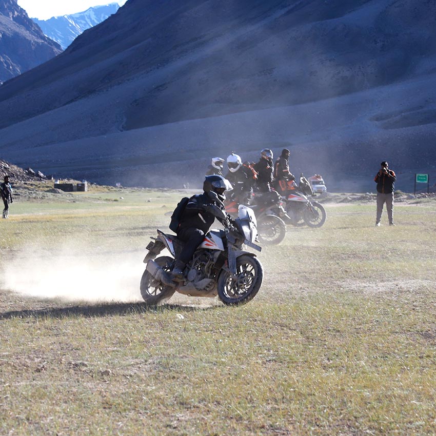 KTM Adventure 390 rider at Ladakh offroad riding