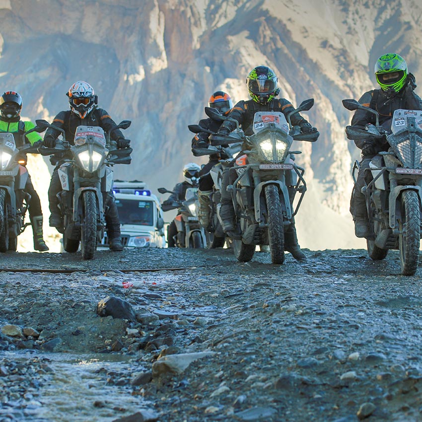 KTM Adventure 390 rider at Ladakh group riding