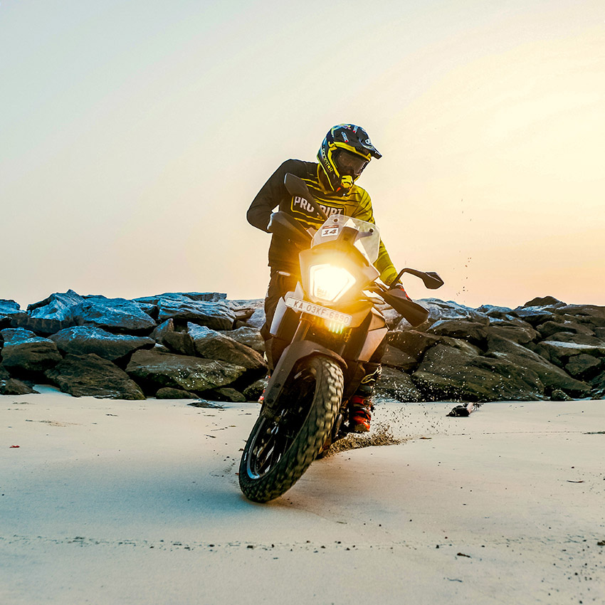 KTM Adventure 390 in sand