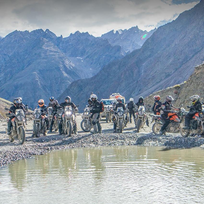 Rider on ladakh trip with KTM Adventure 390s