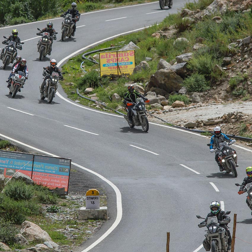 KTM Adventure 390 at Ladakh highway photo