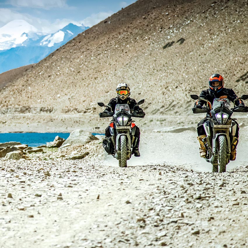 KTM Adventure 390 in ladakh mountains 