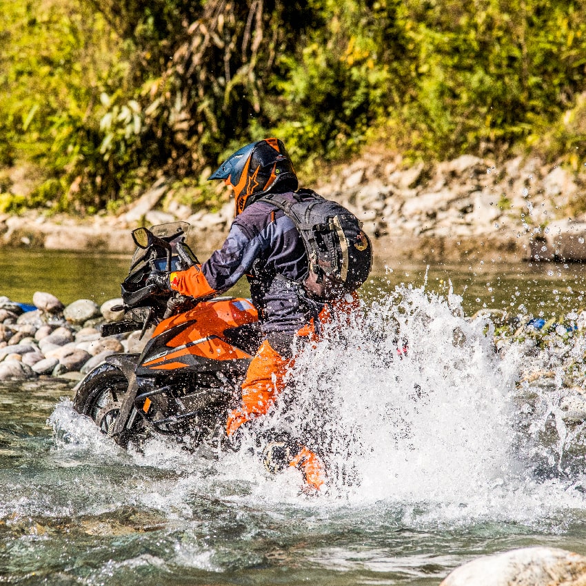 KTM Adventure 390 in river